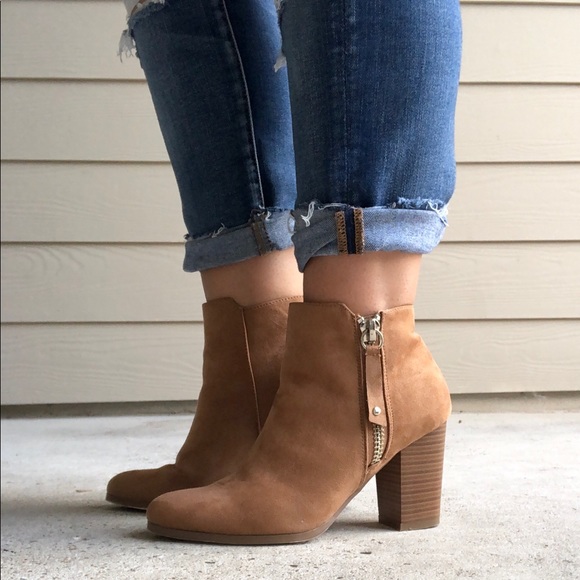 JustFab Shoes - Faux Suede Ankle Bootie